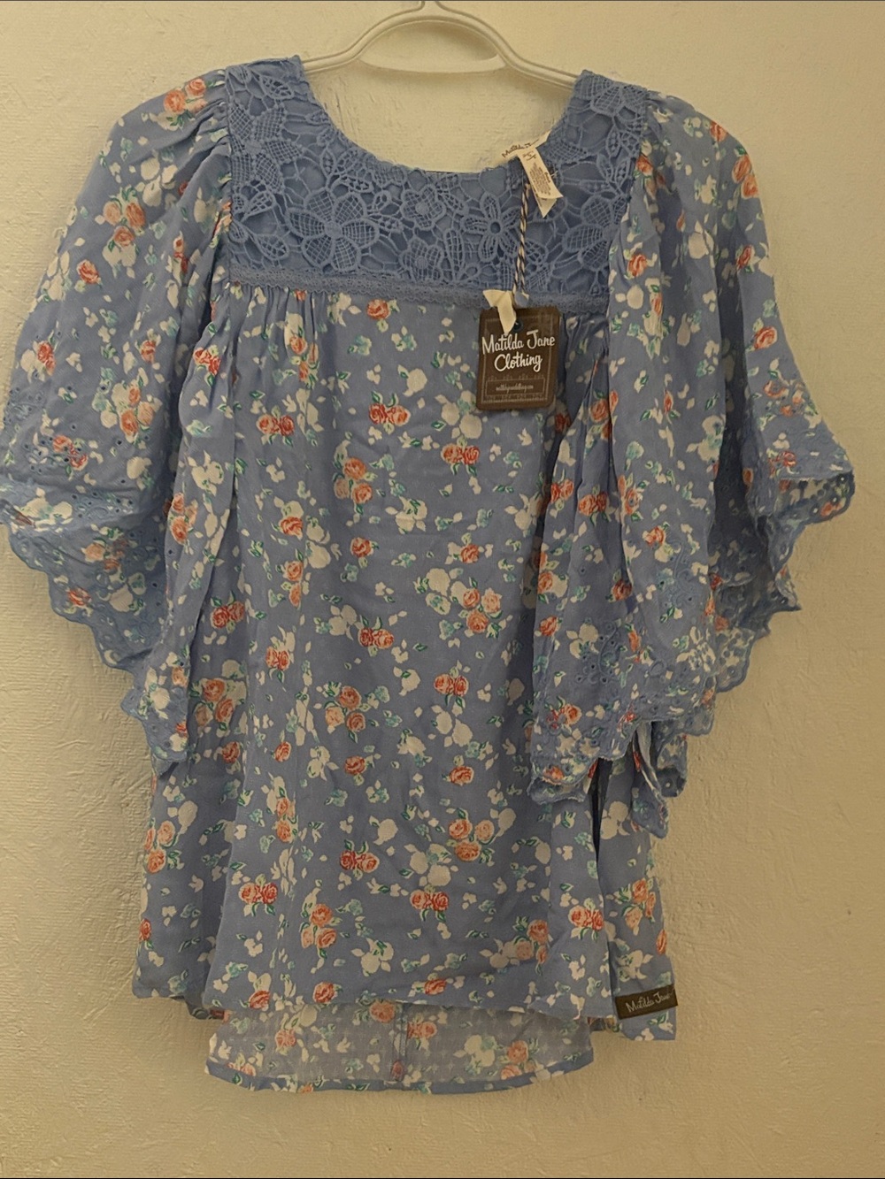 Matilda Jane Blue Floral Crochet Lets go together too